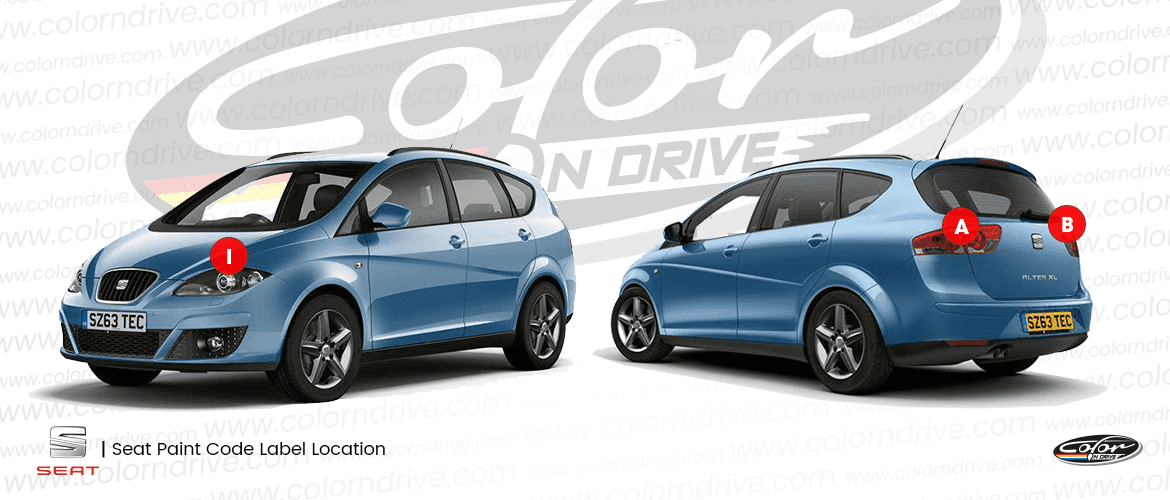 CUPRA paint code label location diagram